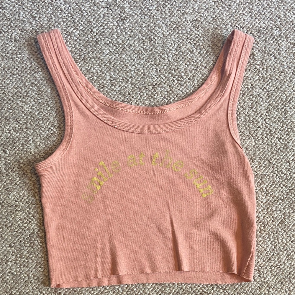 Billabong Peach Tank Top with Gold Accents